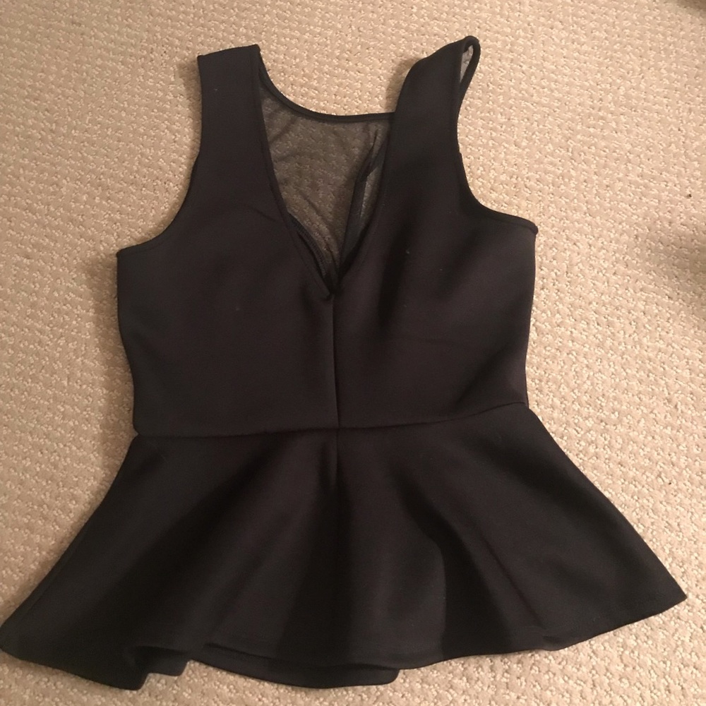 Sophisticated black tank with netting